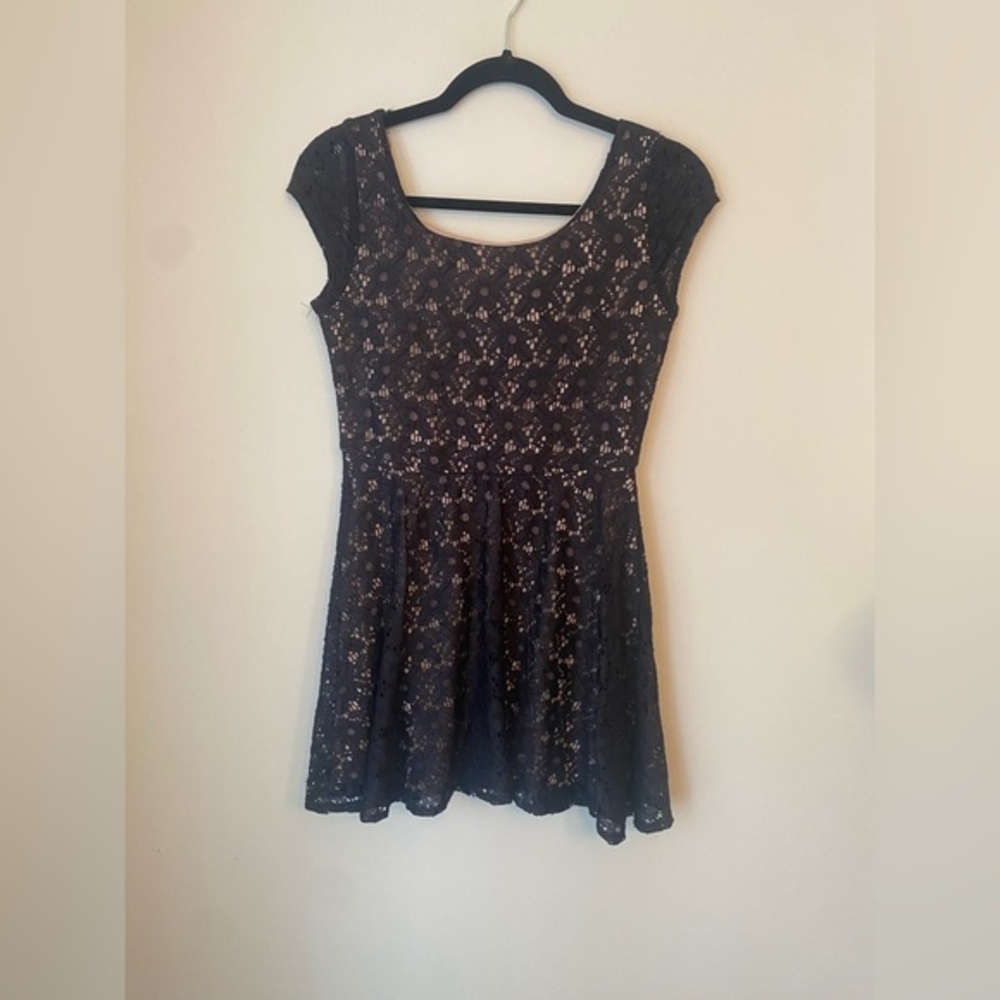 Deb Women's black lace mini dress size Small